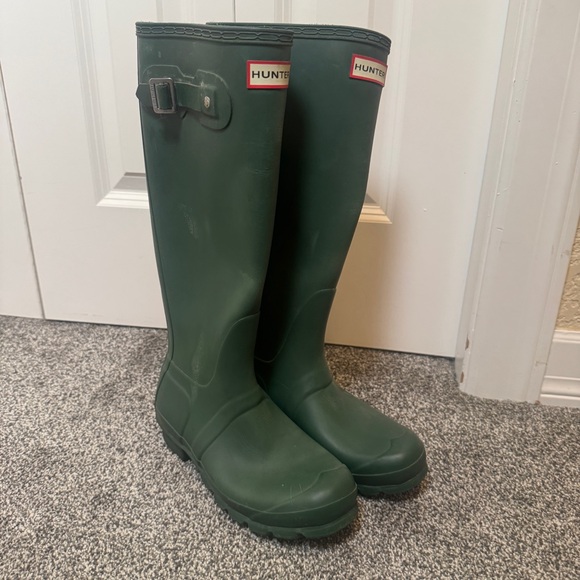 Hunter Shoes - Hunter Original Tall Rain Boots Green Women’s 7.5 Waterproof Rubber
